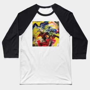 Smoke Gets in Your Eyes Abstract Baseball T-Shirt